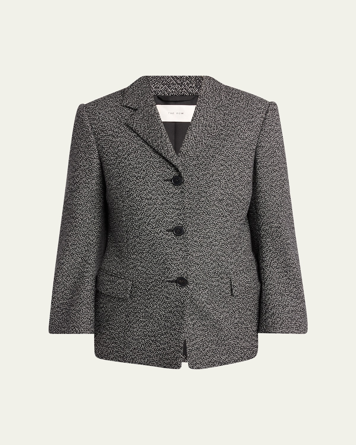 The Row Eudora Single-breasted Jacket In Gray