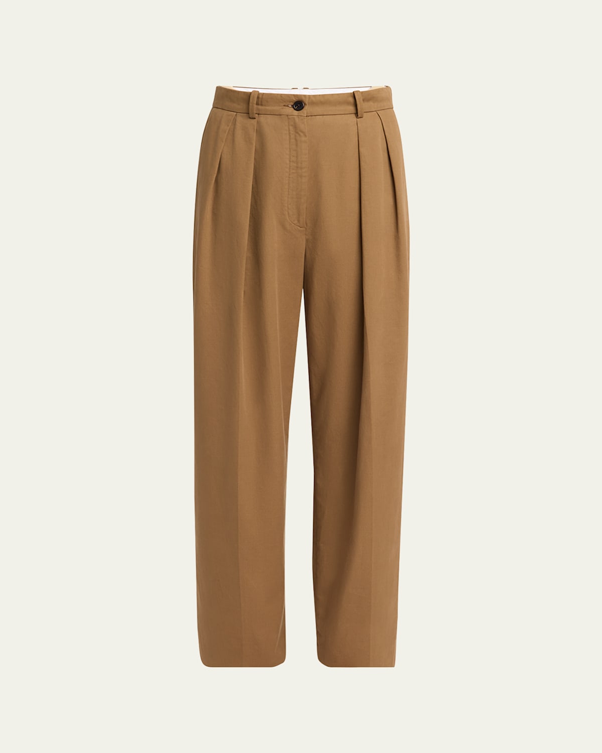 The Row Igor Double-pleated Wide-leg Pants In Neutral