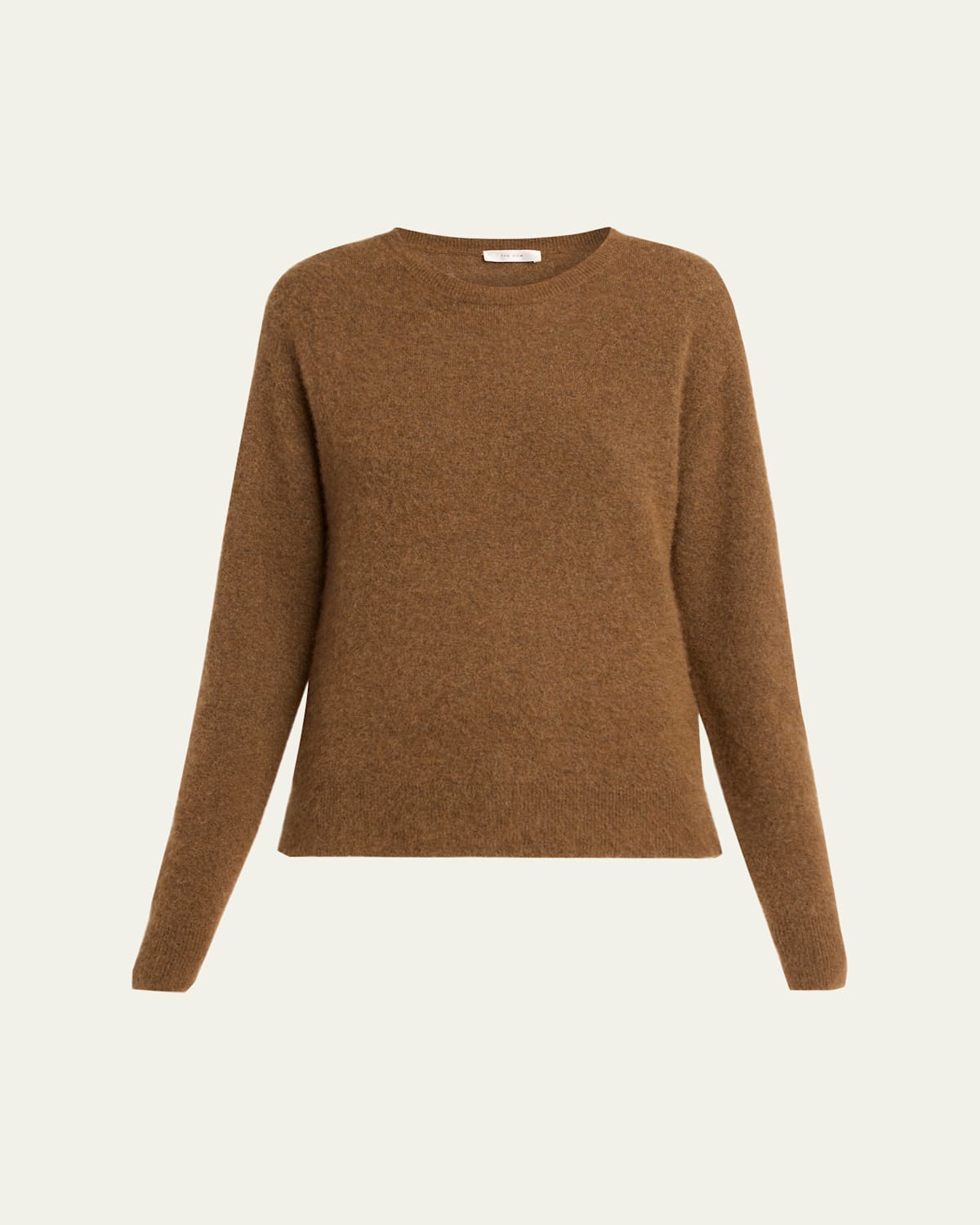 The Row Lorynna Cashmere-silk Crewneck Sweater In Brown