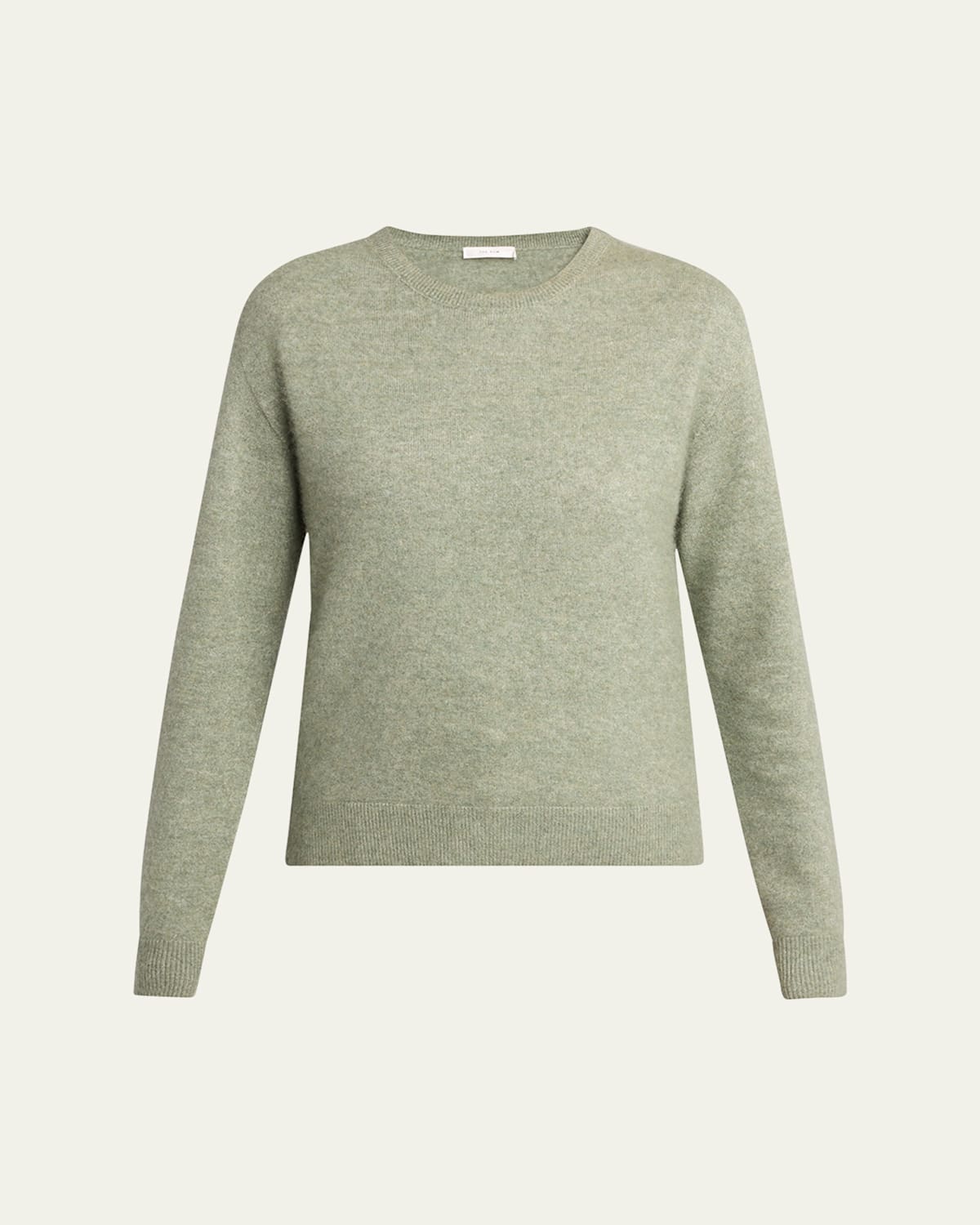 The Row Lorynna Cashmere-silk Crewneck Sweater In Gray