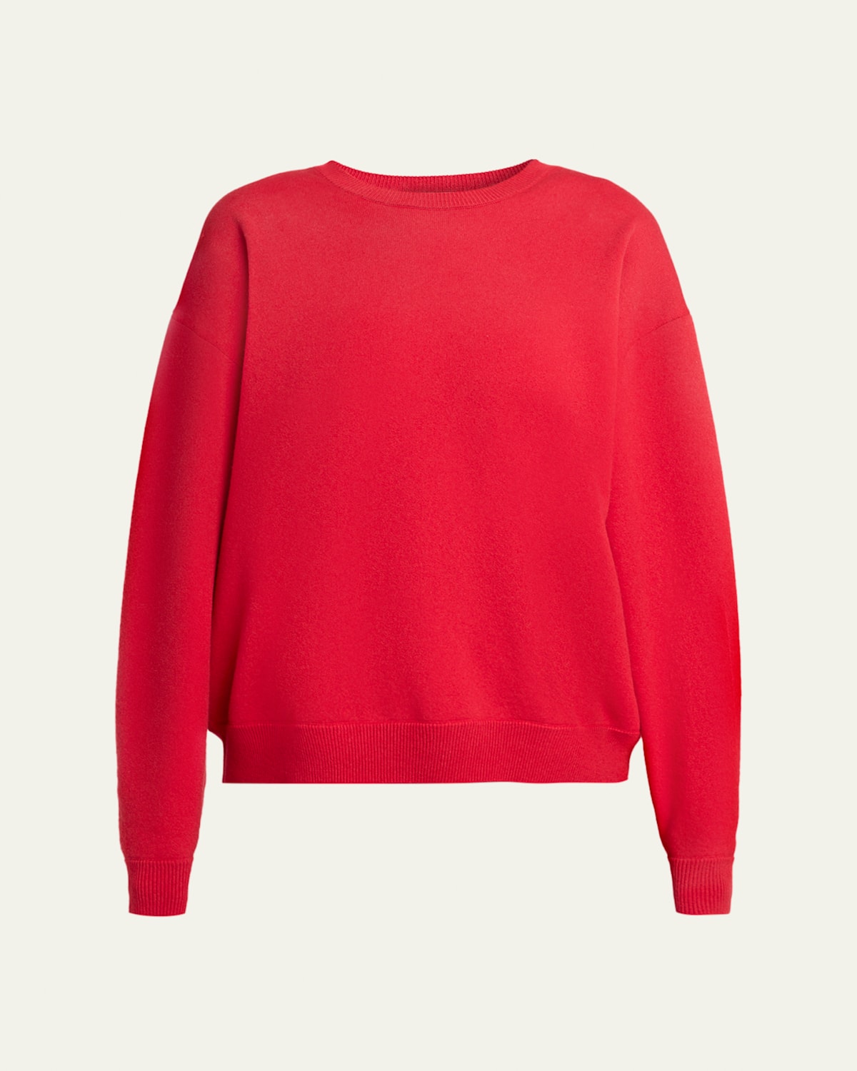 The Row Leora Cashmere Crewneck Sweater In Red