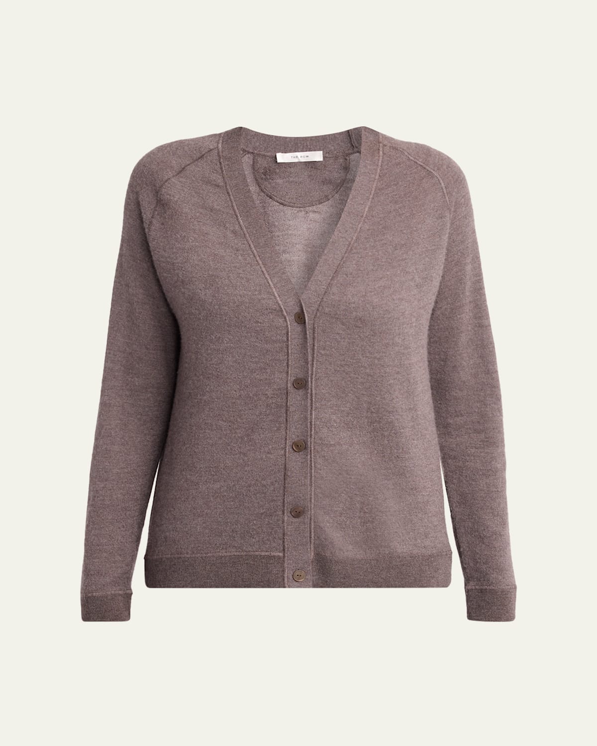 The Row Liberty Cashmere V-neck Cardigan In Purple