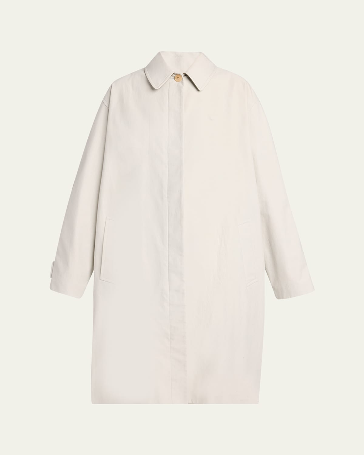 The Row Pluma Cotton-cashmere Single-breasted Coat In White