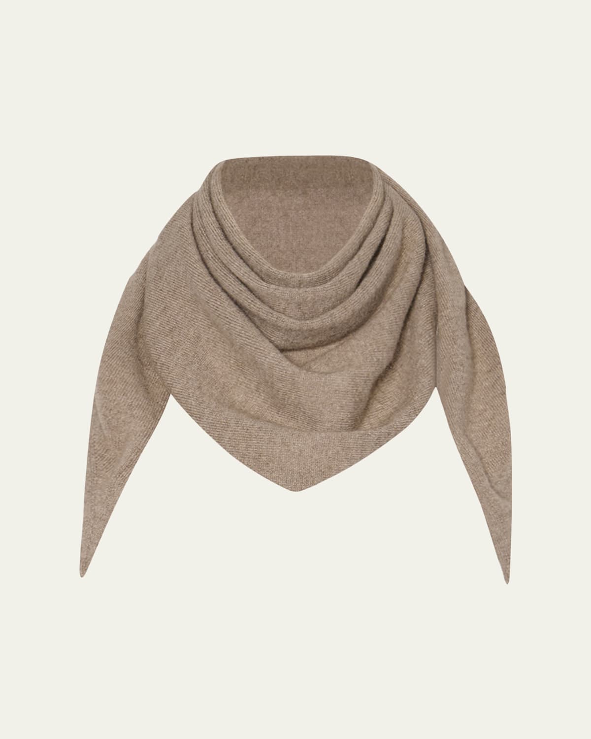 The Row Leomine Triangular Cashmere Scarf In Brown