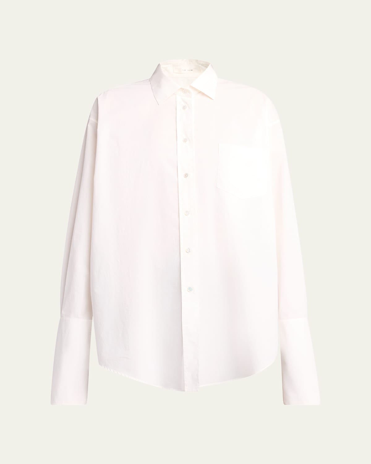 The Row Ment Poplin Button-down Shirt In White