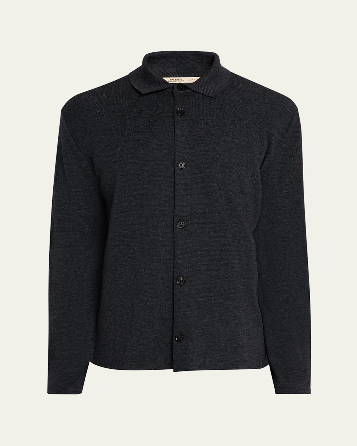 Men's Heathered Wool Pocket Overshirt