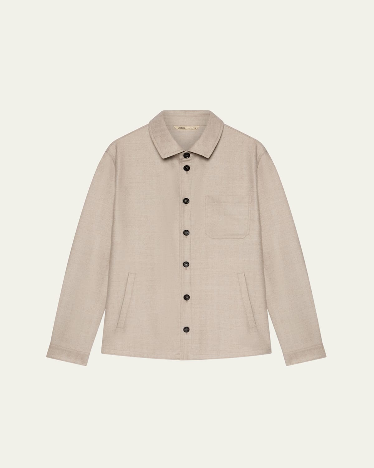 Men's Wool Herringbone Pocket Overshirt