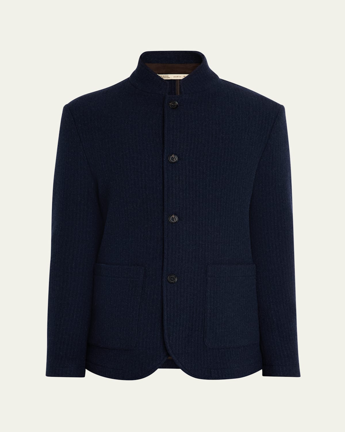 Men's Cashmere Stand Collar Four-Button Jacket