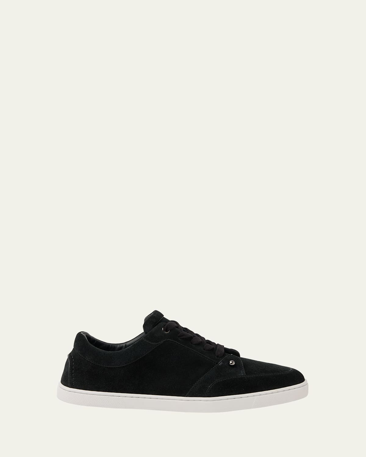 Christian Louboutin Chambelisneak Crosta Calf Leather Sneakers In Black