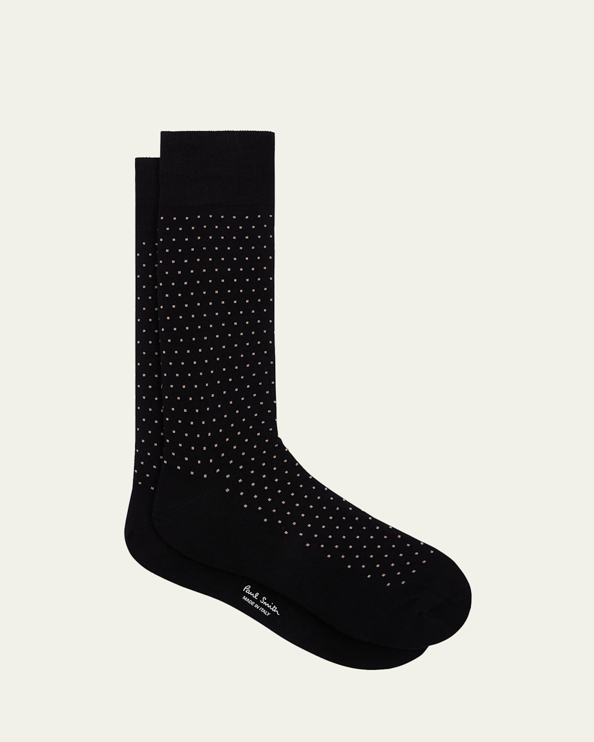 Paul Smith Men's Mini Polka Dot Crew Socks In Black