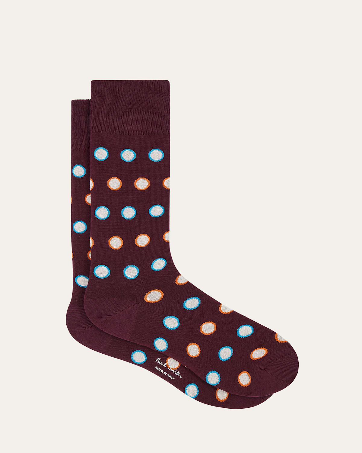 Paul Smith Men's Joris Dots Crew Socks In Brown
