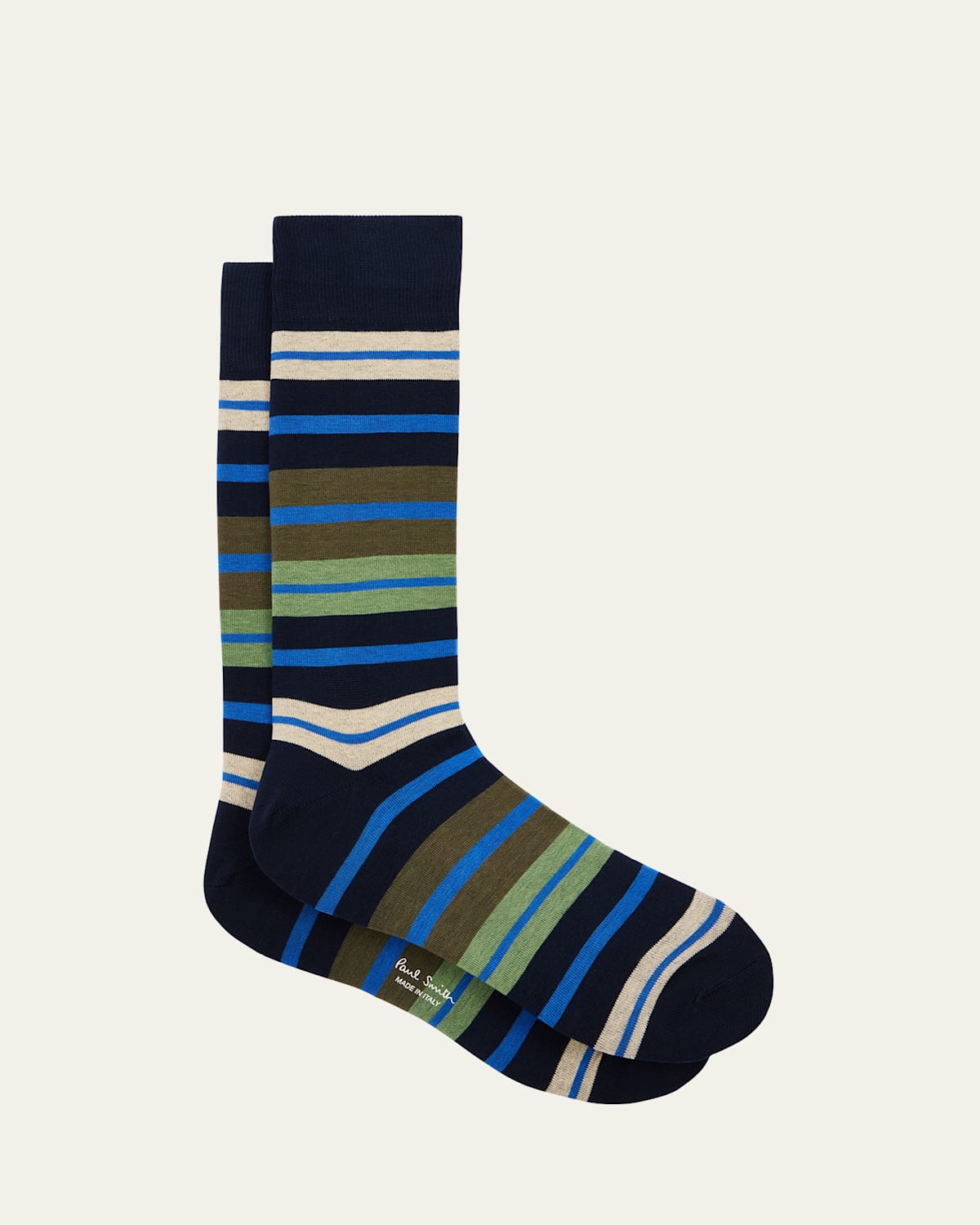 Paul Smith Men's Kean Stripe Crew Socks