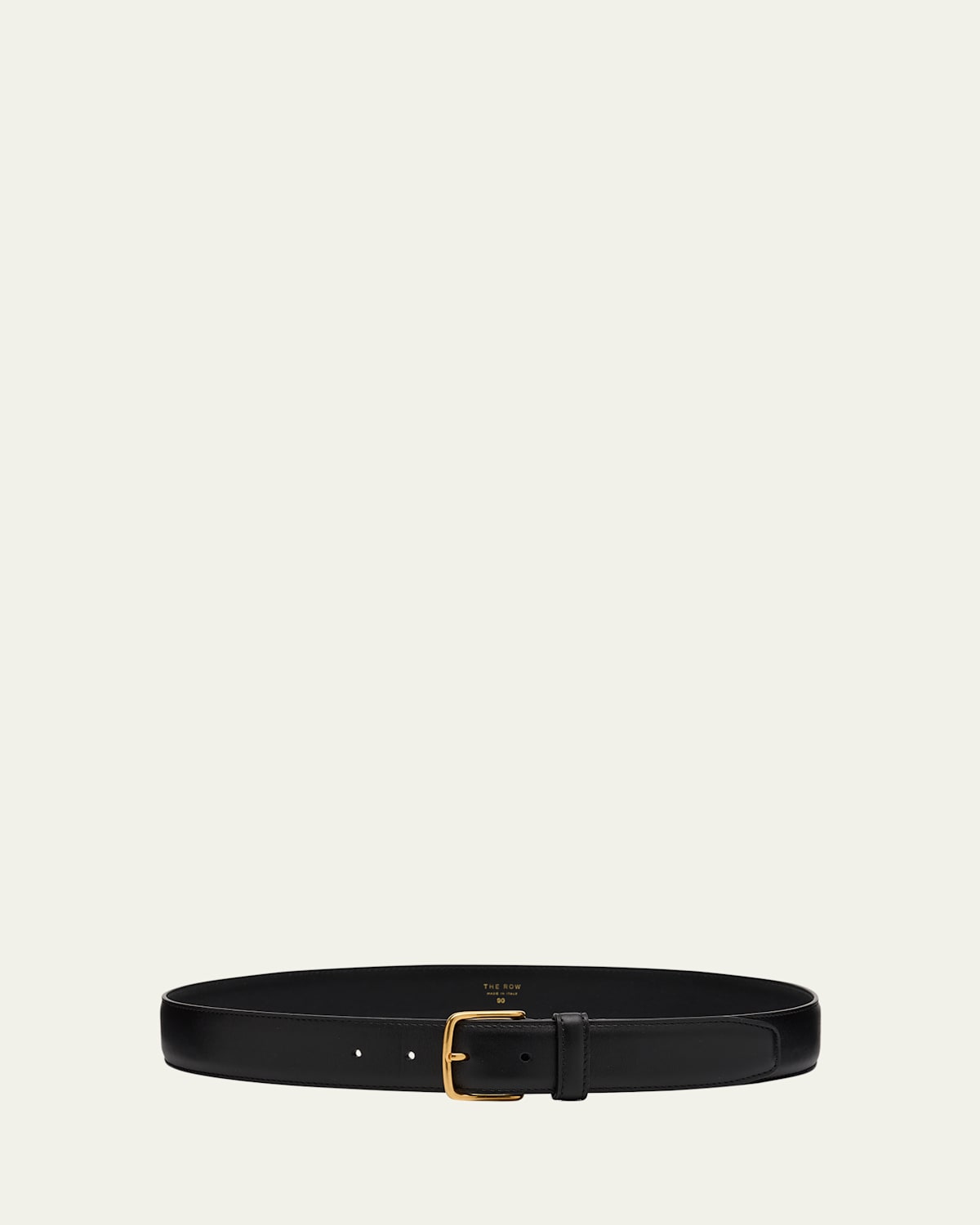 The Row Maxi Classic Leather Belt In Black