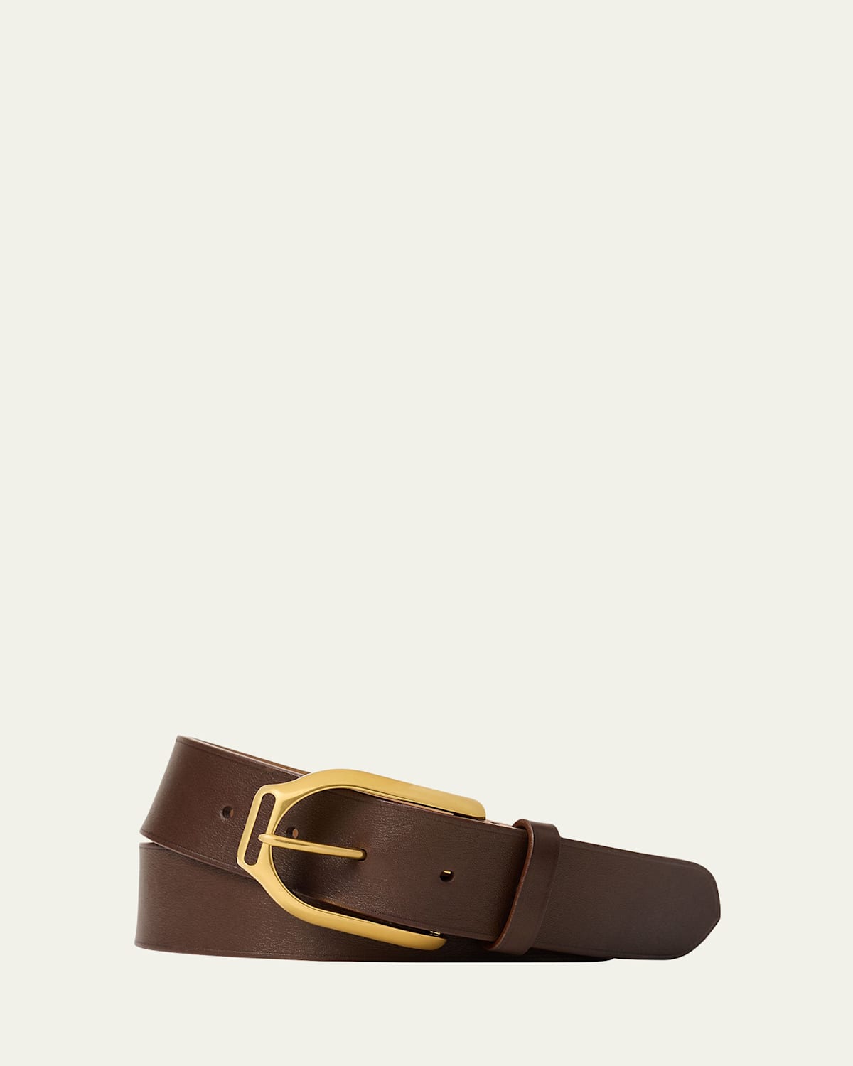 Ralph Lauren Purple Label Men's Stirrup-Buckle Leather Belt