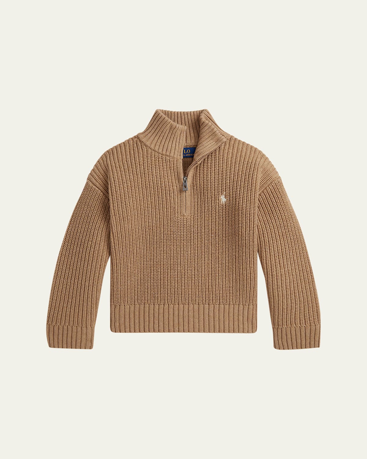 Ralph Lauren Girl's Cotton Knit Mock-neck Sweater