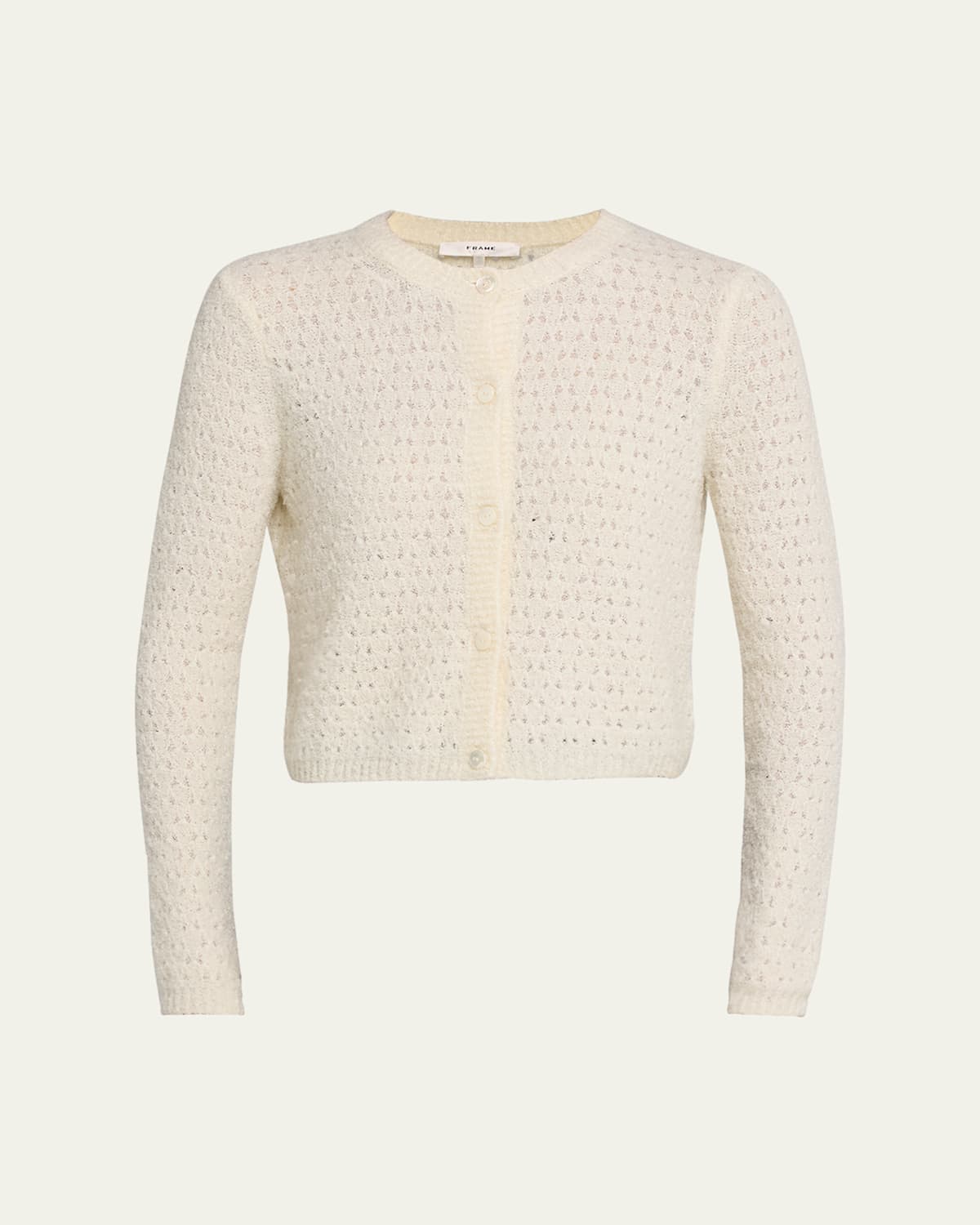 Frame The Chenille Cardigan In White