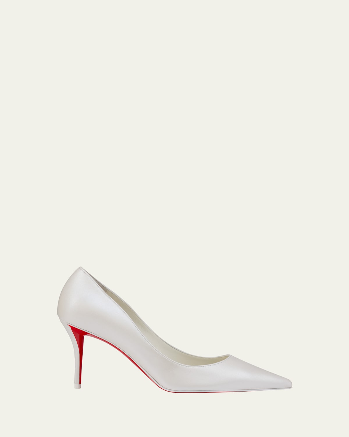 Christian Louboutin 80mm Miss Z Nappa Leather Red Sole Pointed-toe Pumps In White