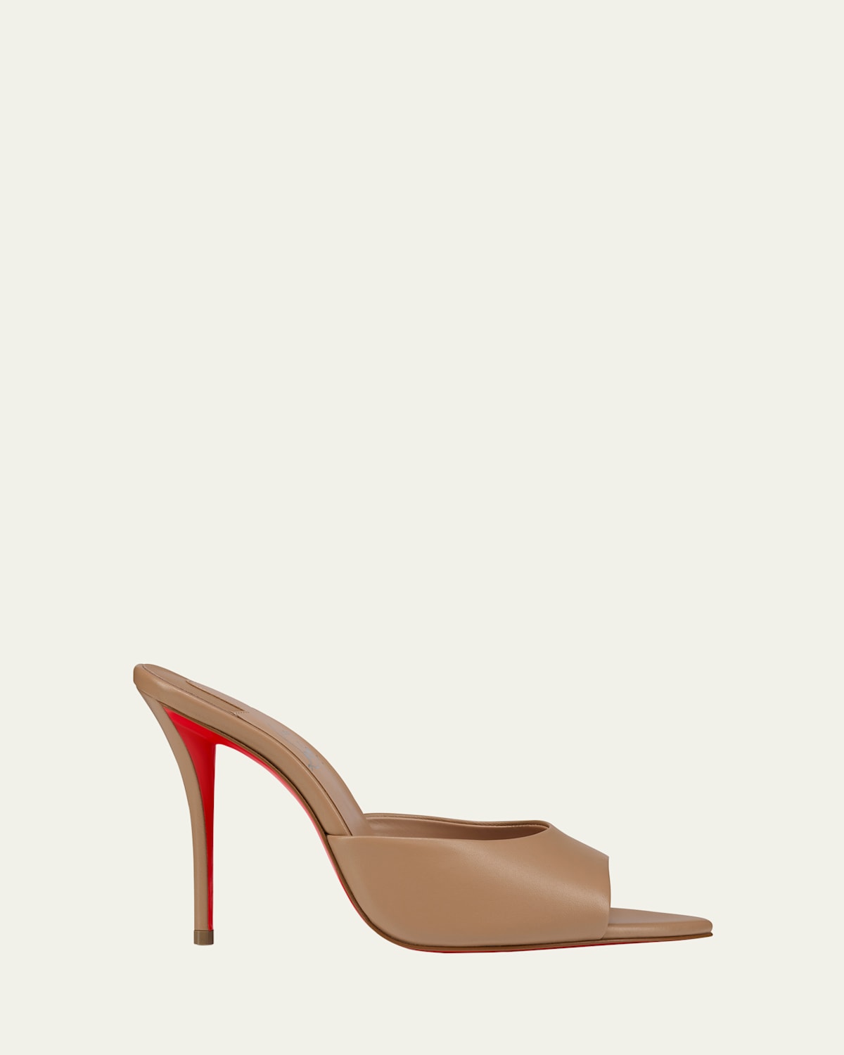Christian Louboutin 100mm Miss Z Leather Red Sole Mules