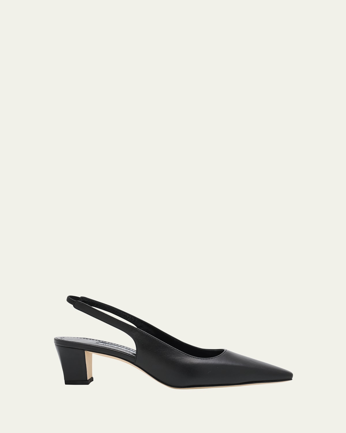 Manolo Blahnik Teutamospla Leather Slingback Pumps In Black