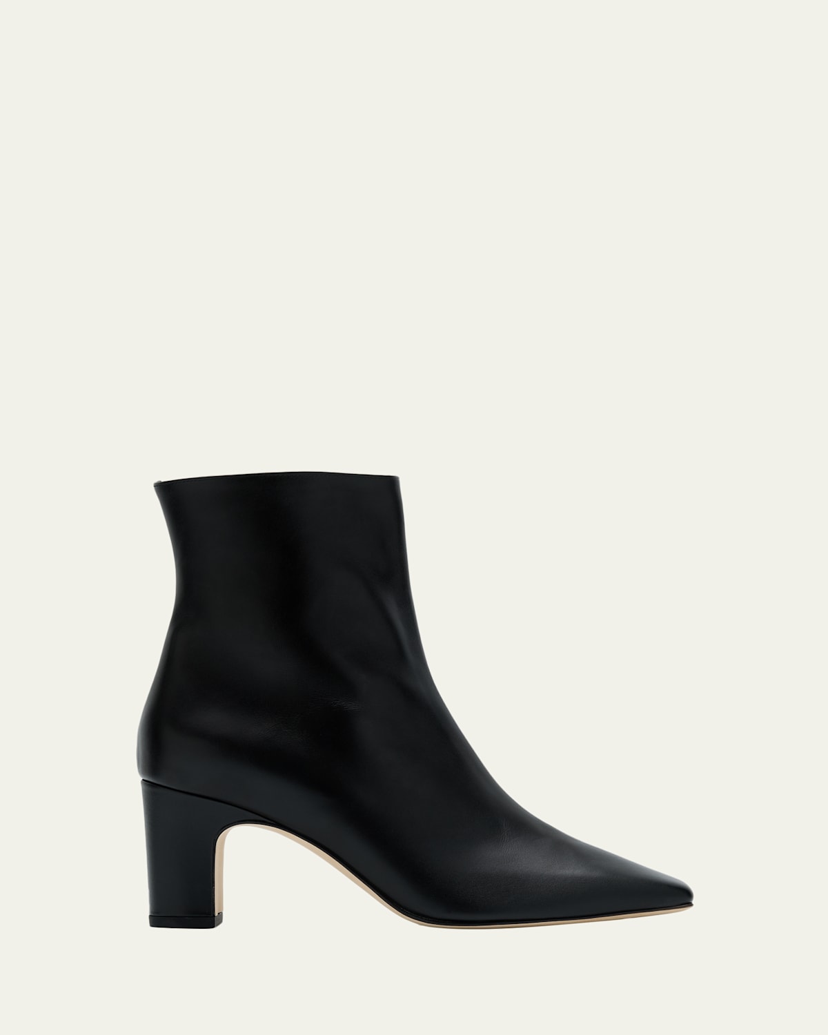 Manolo Blahnik Ofaralo Leather Ankle Boots In Black