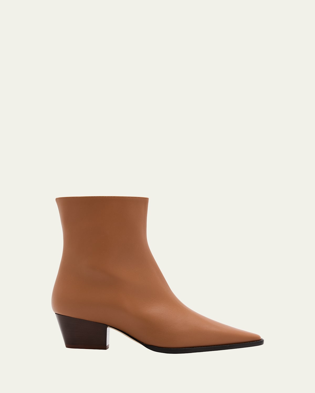 Manolo Blahnik Aliera Leather Booties In Brown