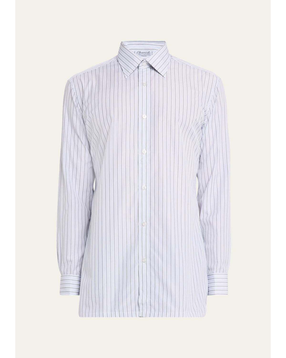 Men'S Cotton Multi-Stripe Sport Shirt