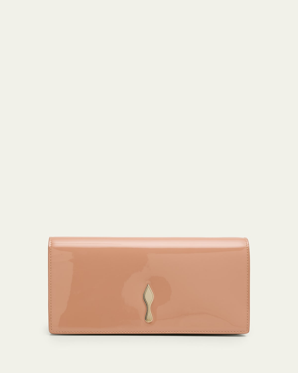 Christian Louboutin Bettina Patent Leather Clutch Bag In Pink