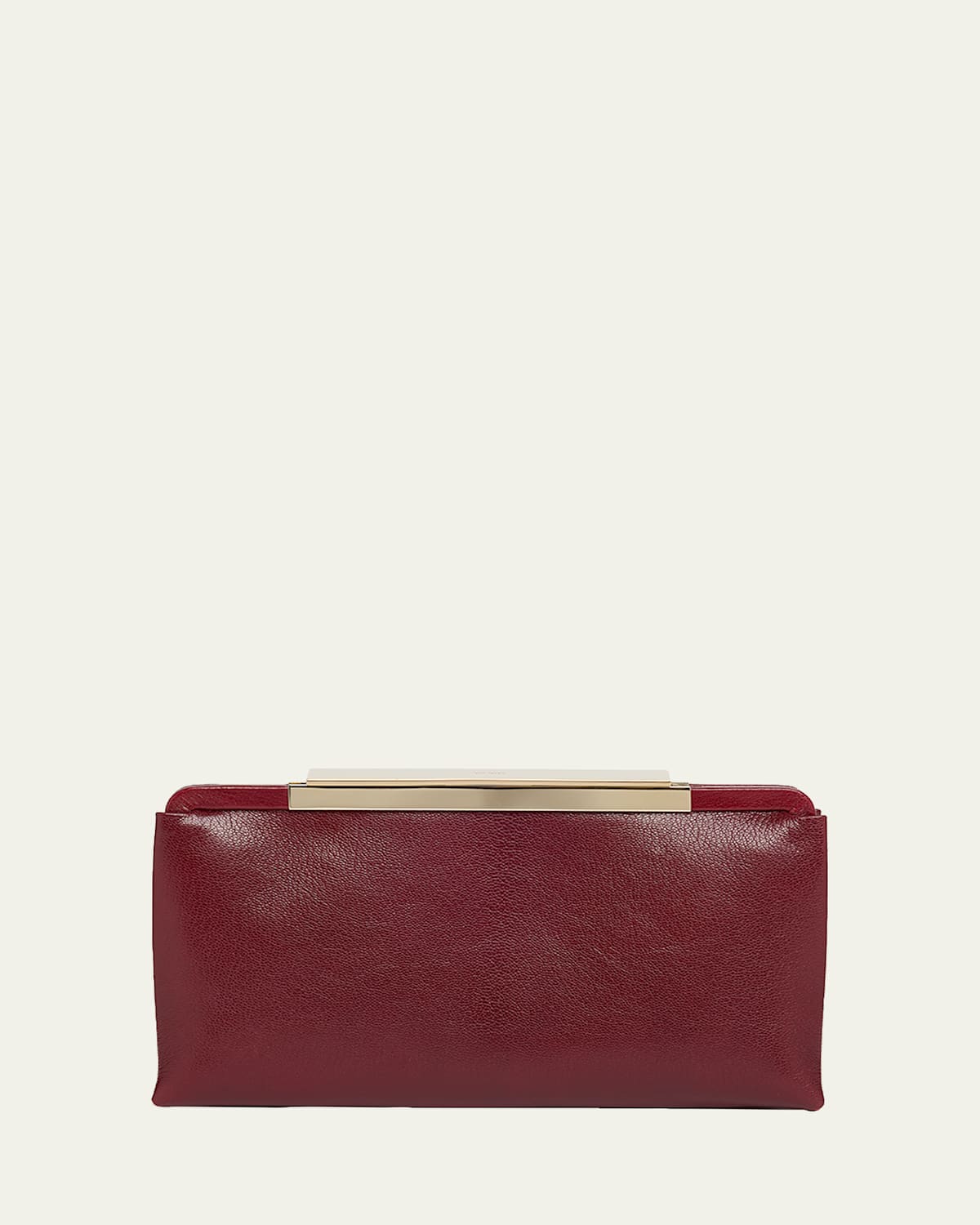 Tom Ford East-west Clutch Bag In Supple Leather In Red