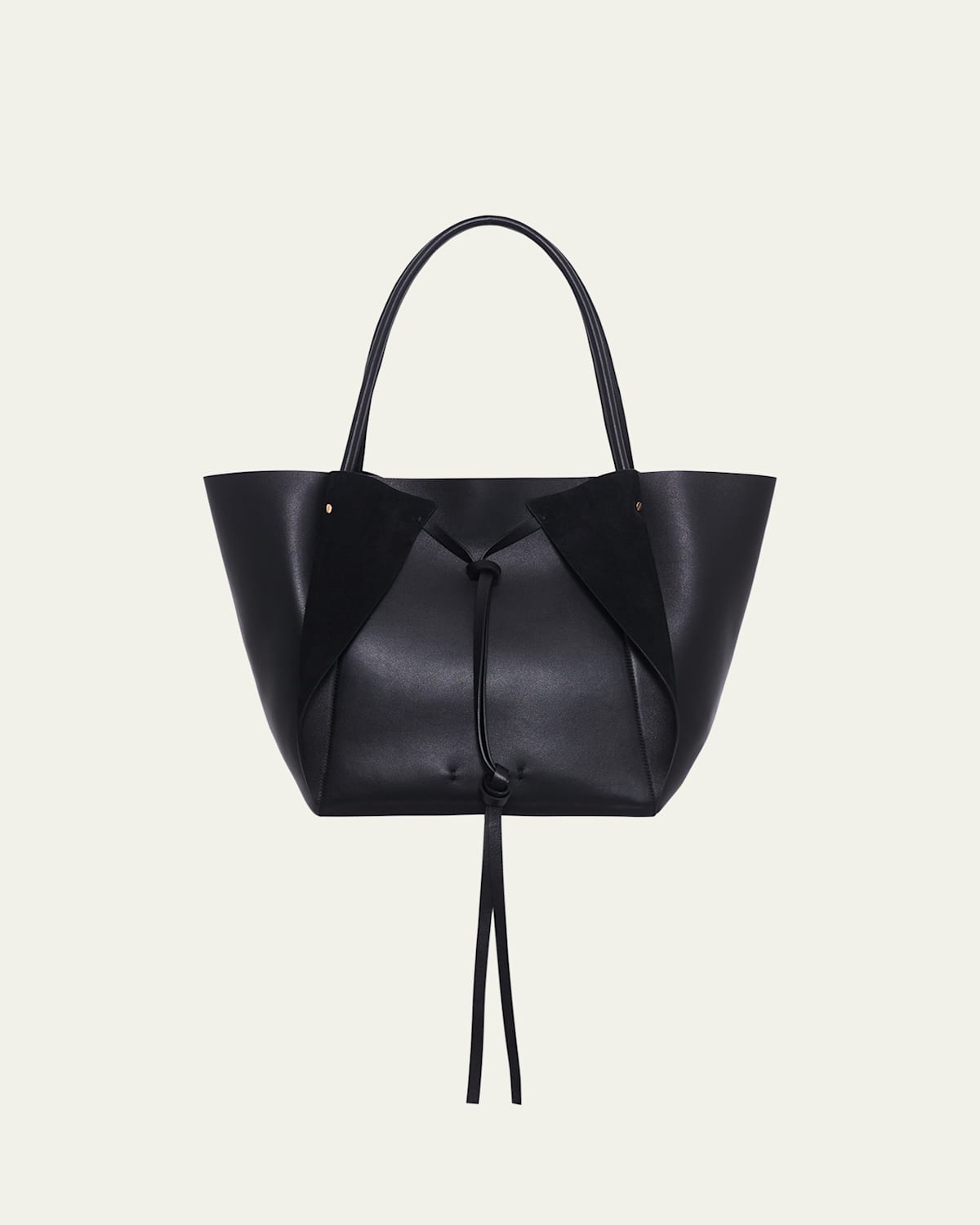 Gabriela Hearst Marija Folded Lambskin Leather Tote Bag