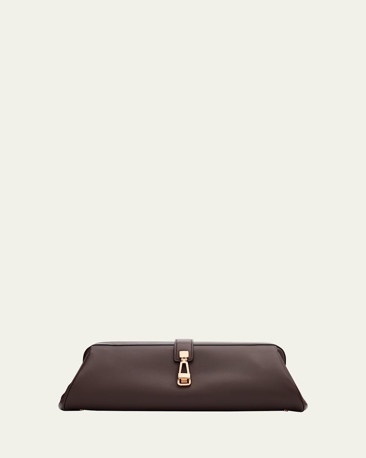 Gabriela Hearst Leather Baguette Clutch Bag In Burgundy