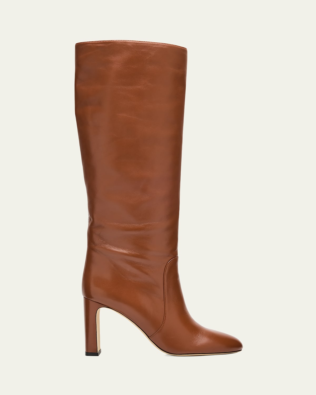 Stuart Weitzman Babette Tubo Leather Knee-high Boots In Brown