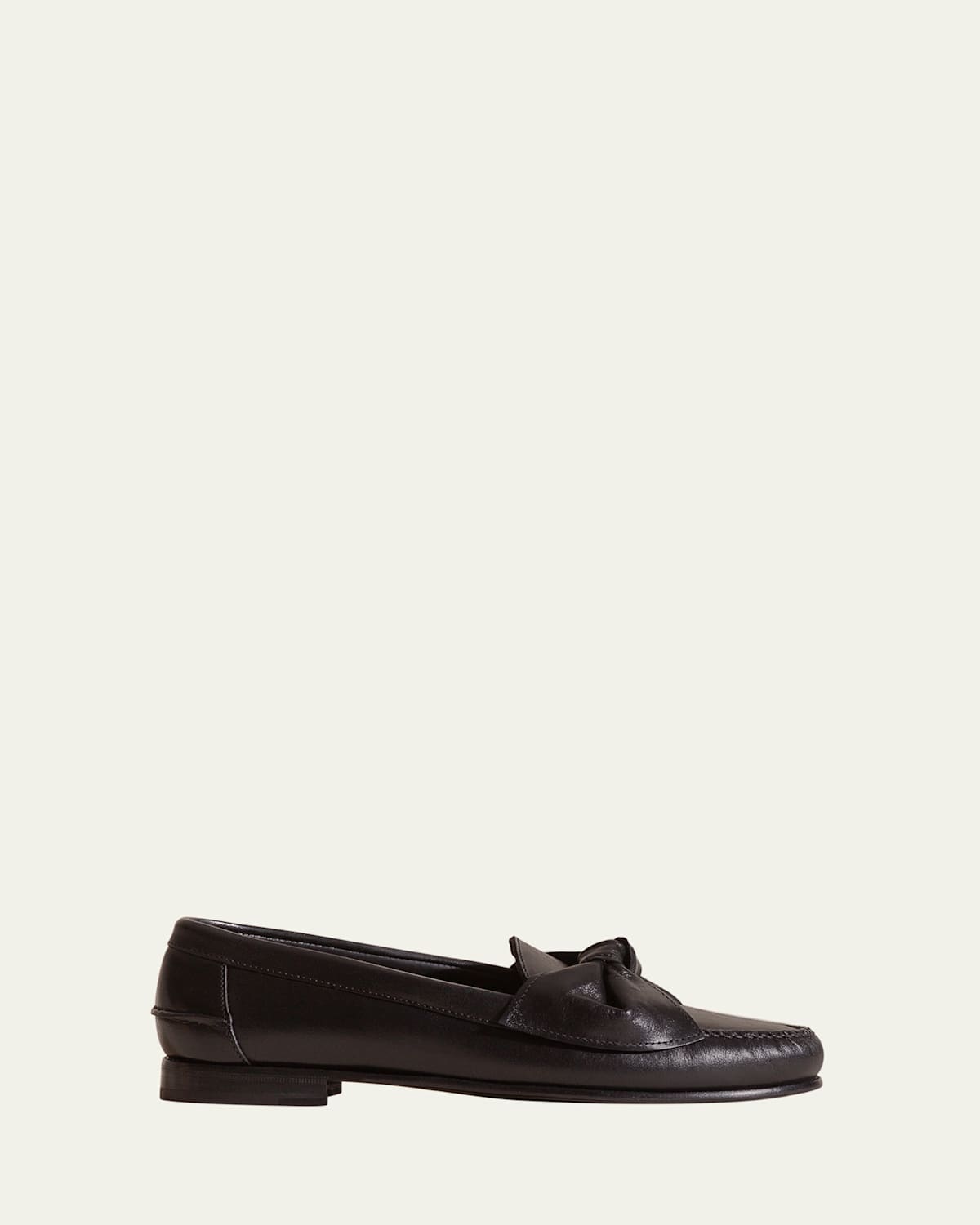 HEREU Corbati Bow Leather Loafers