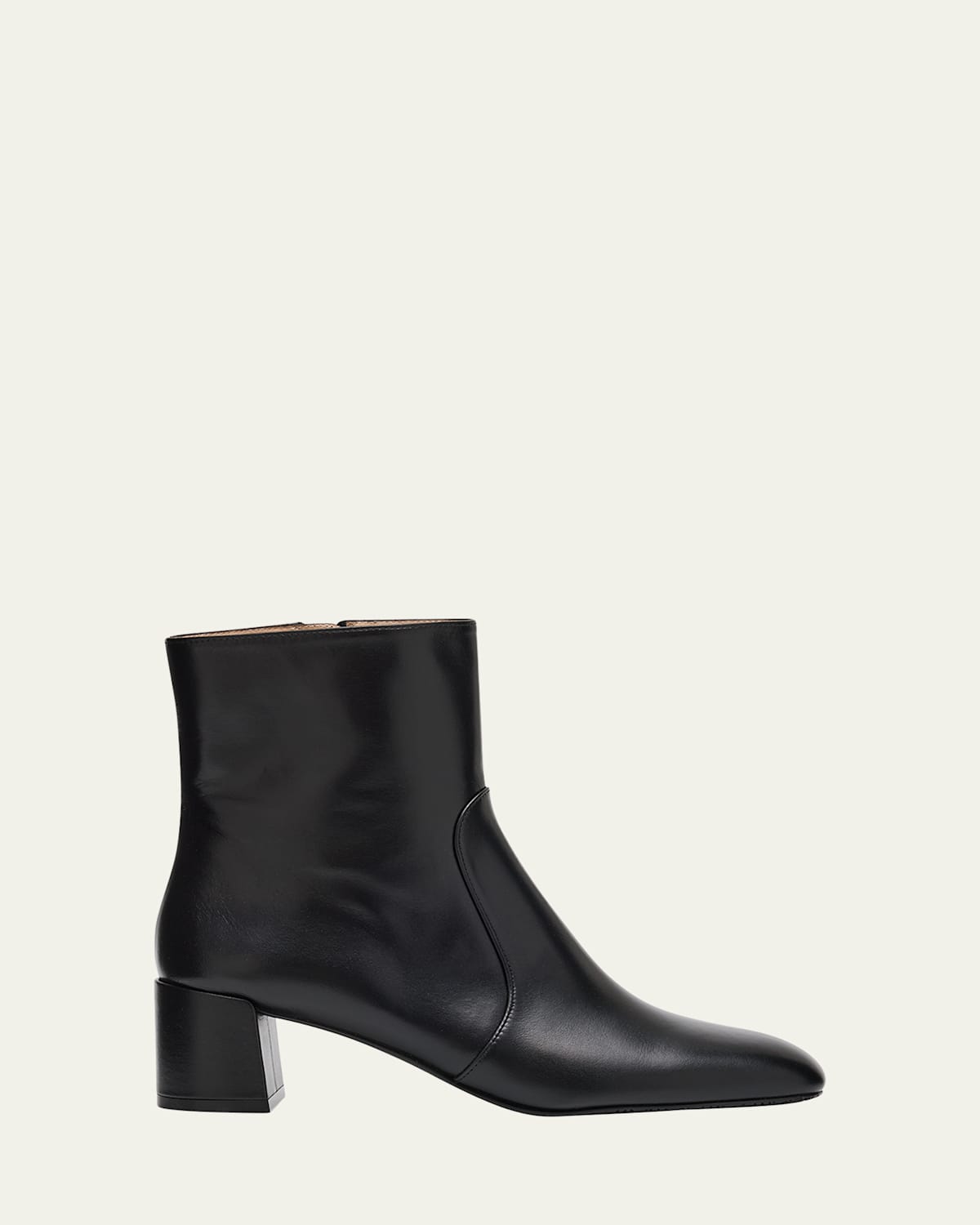 Stuart Weitzman Maeve 50 Leather Ankle Boots In Black