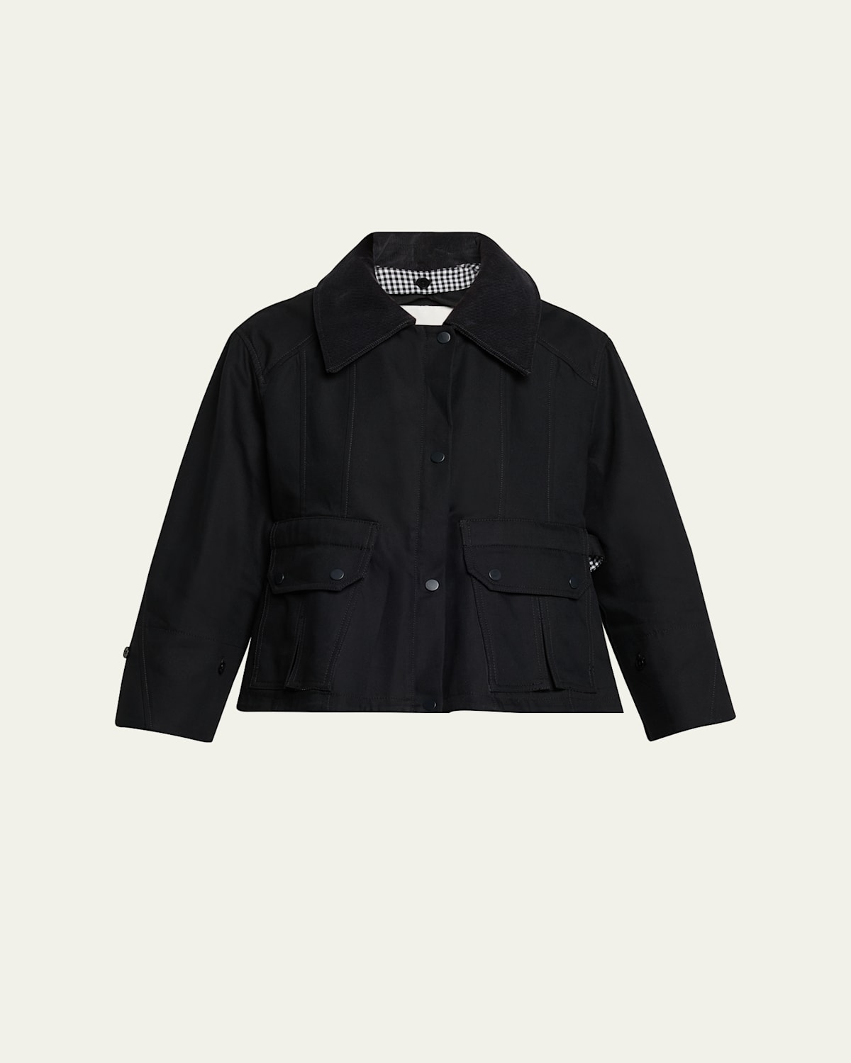 3.1 Phillip Lim Cropped Flounce Jacket In Black
