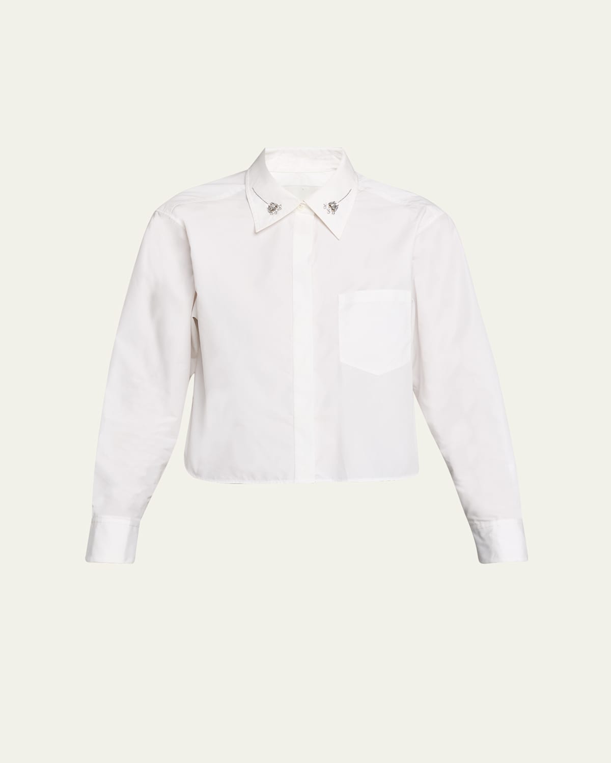 3.1 Phillip Lim Long-sleeve Shirt With Embellished Collar In White