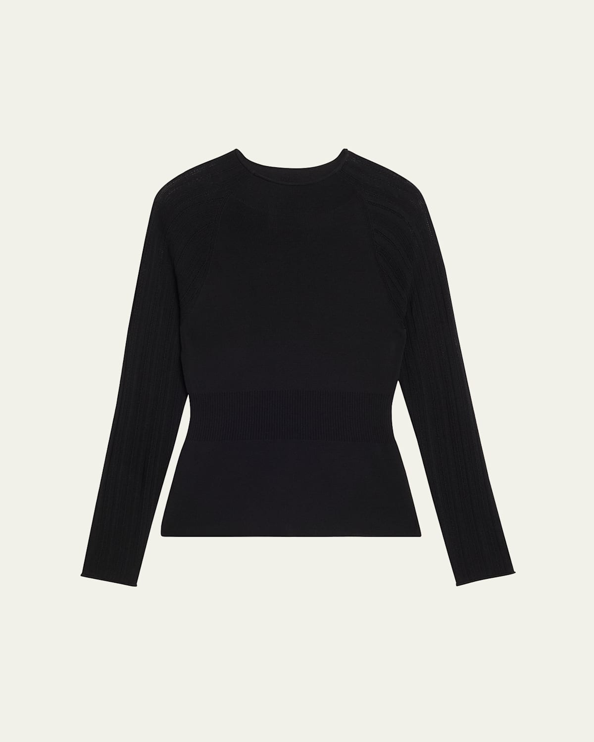 3.1 Phillip Lim Long-sleeve Mock-neck Top In Black