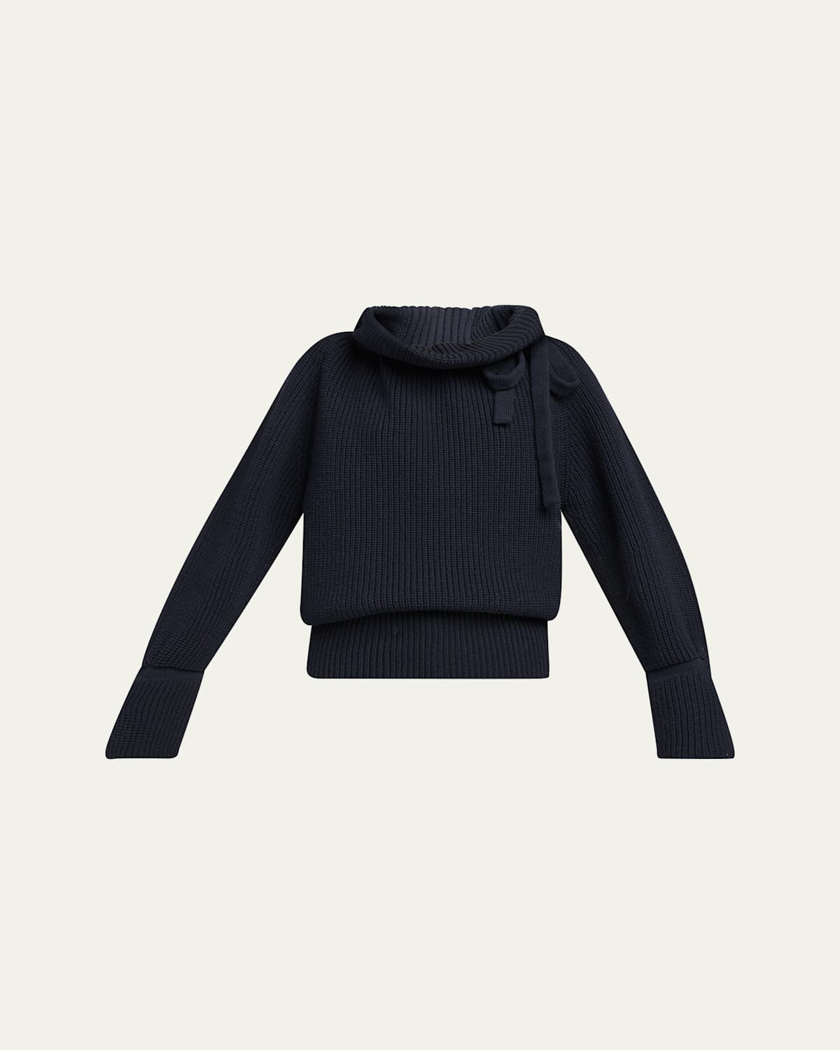 Dries Van Noten Teas Ribbed Wool Sweater In Black