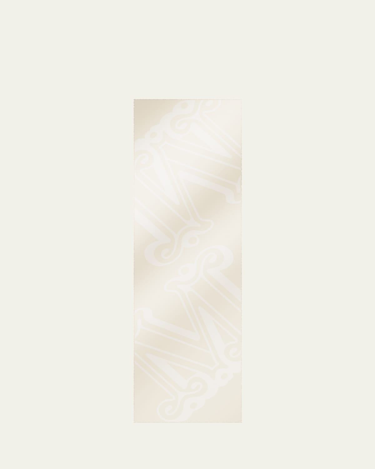 Max Mara Eguale Monogram Jacquard Scarf In White