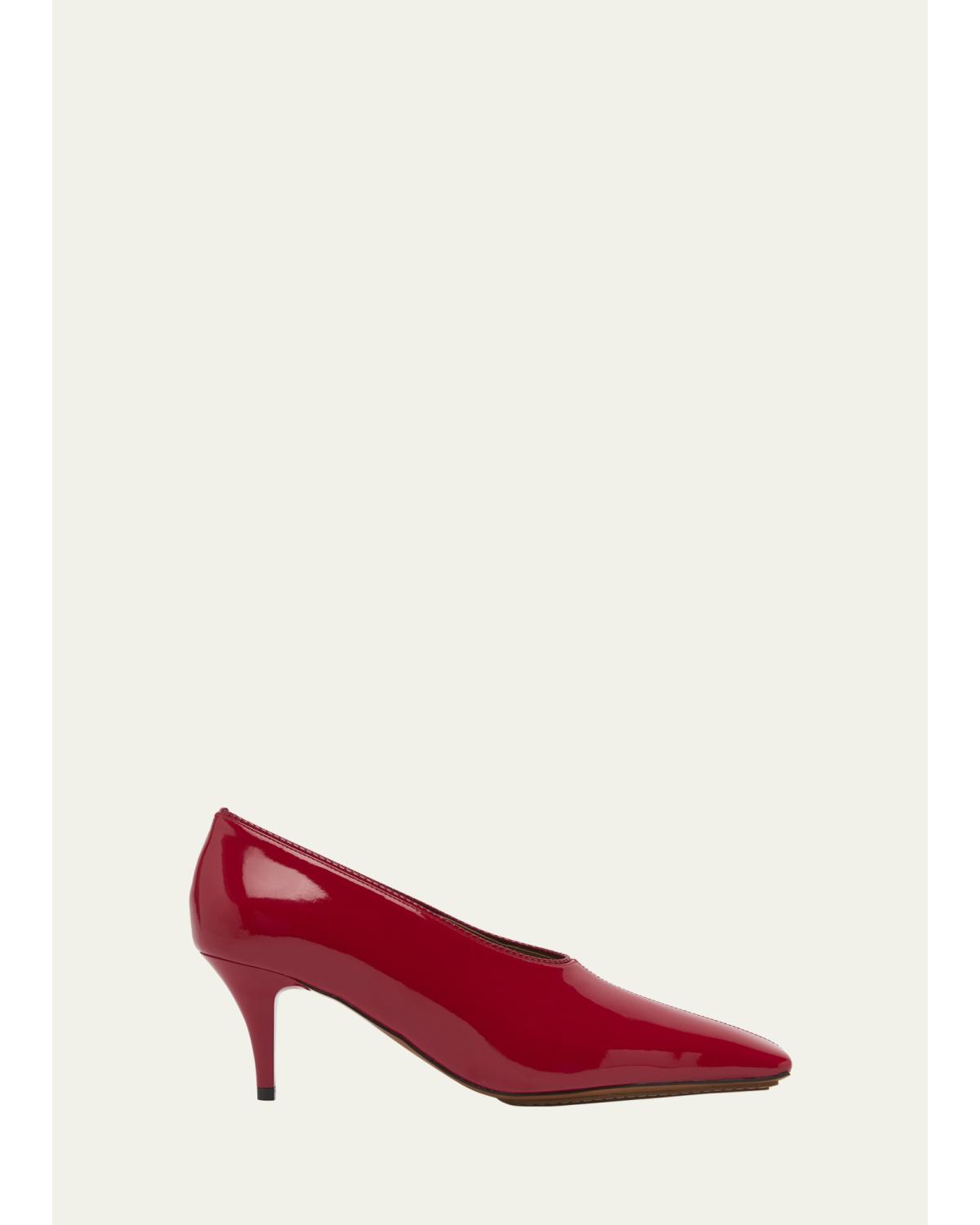 60 Patent Faux Leather Stiletto Pumps