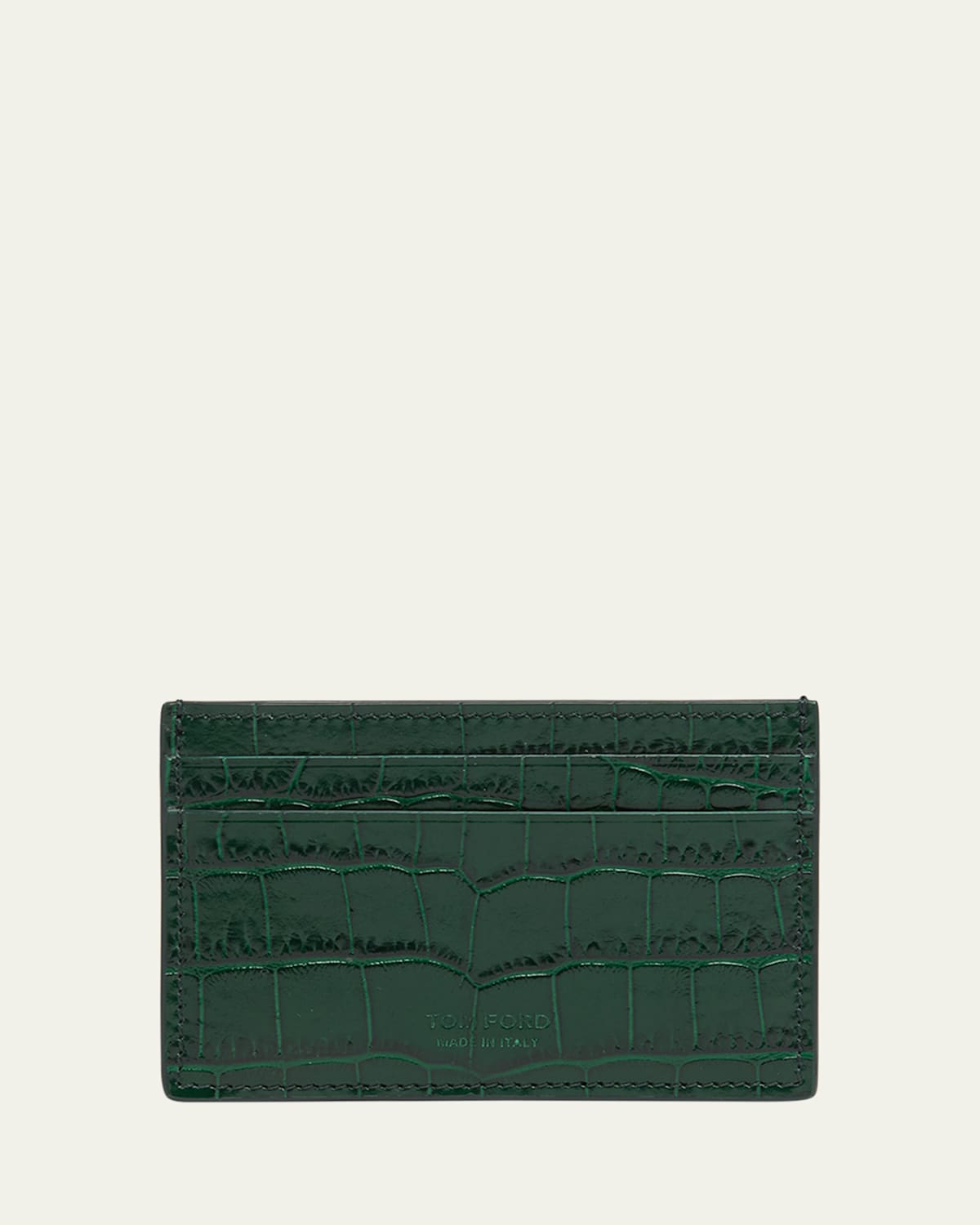 Tom Ford Men's Exotic Line Croc-embossed Leather Card Case