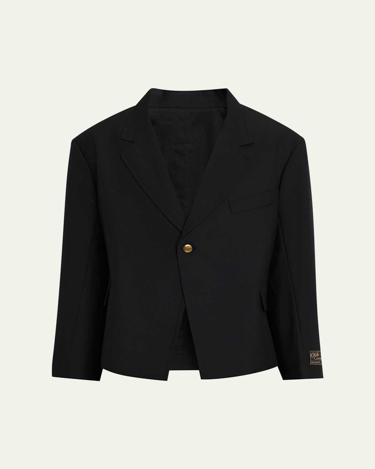 Willy Chavarria Men's Box Cutter Wool Jacket In Black