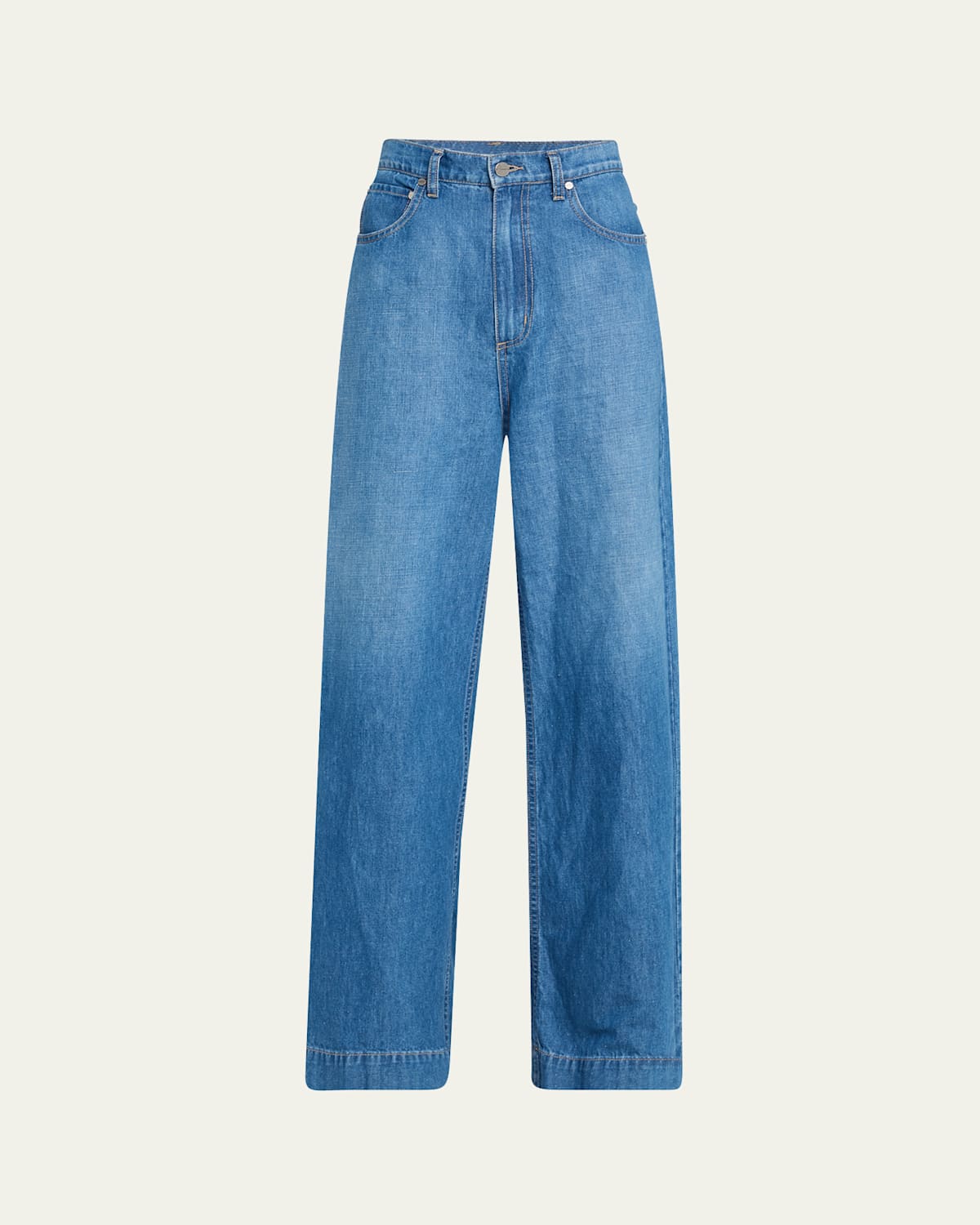 Twp Mcdougal St Wide-leg Denim Pants In Blue