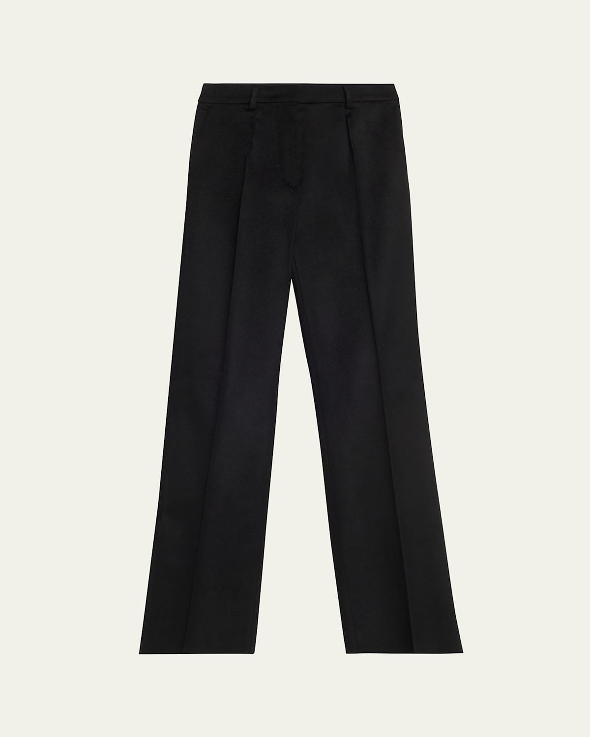 Max Mara Straight-leg Virgin Wool Tailored Trousers In Black