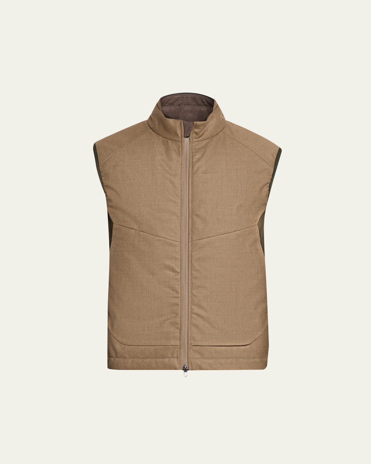 Sease Men's Predator 3.0 Wool And Cashmere Full-zip Vest In Brown