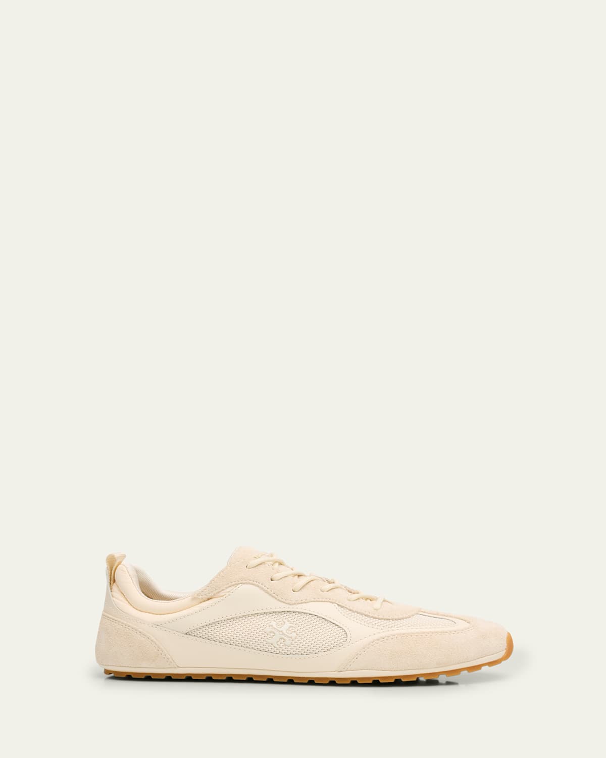 Tory Burch Field Leather And Suede Low-top Sneakers In Neutral
