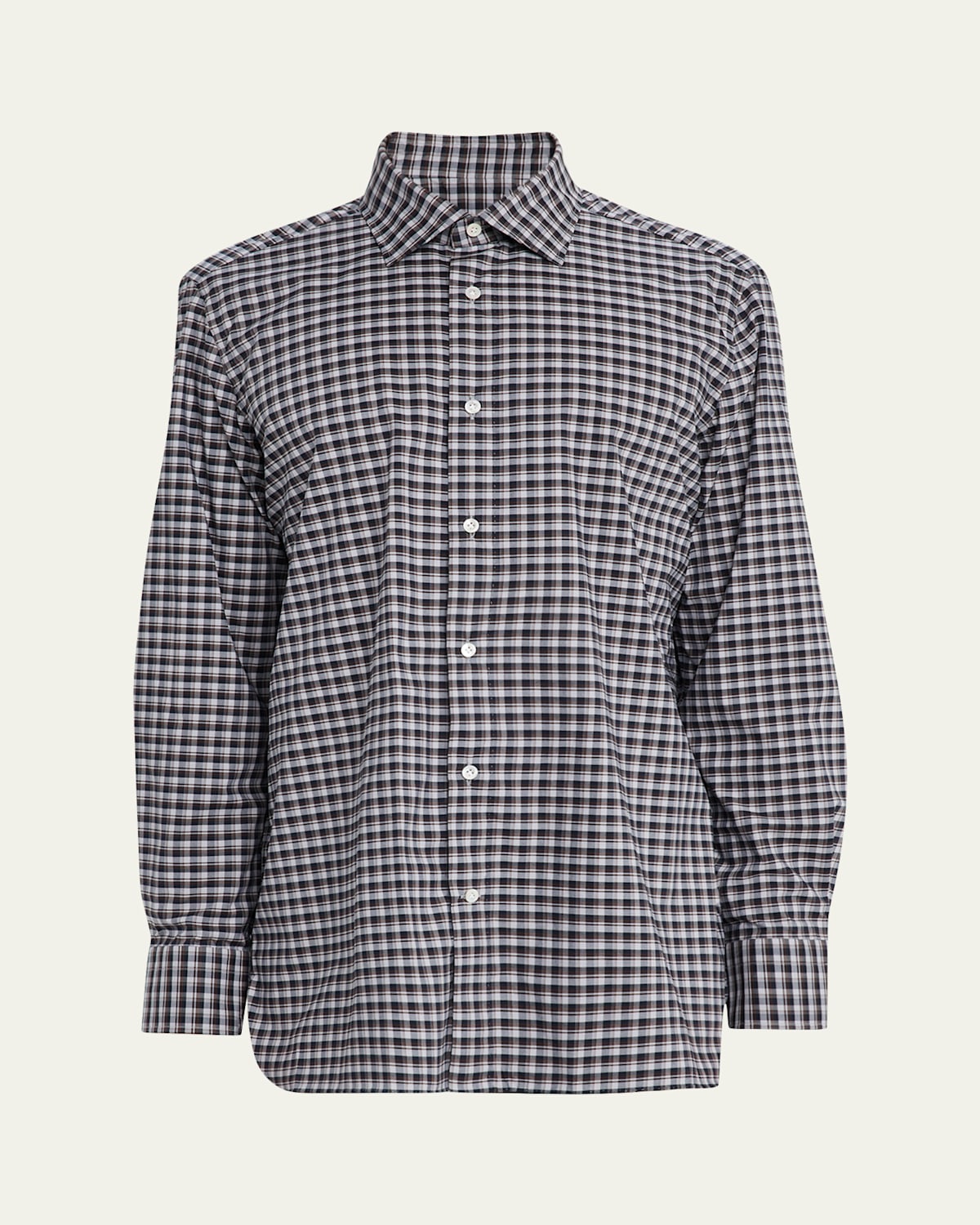 100hands Men's Cotton Plaid Classic-fit Sport Shirt In Blue
