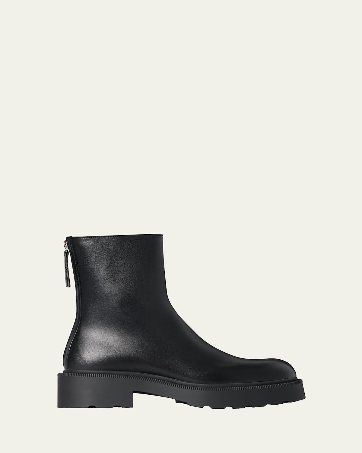 The Row Nobilis Leather Ankle Boots In Black