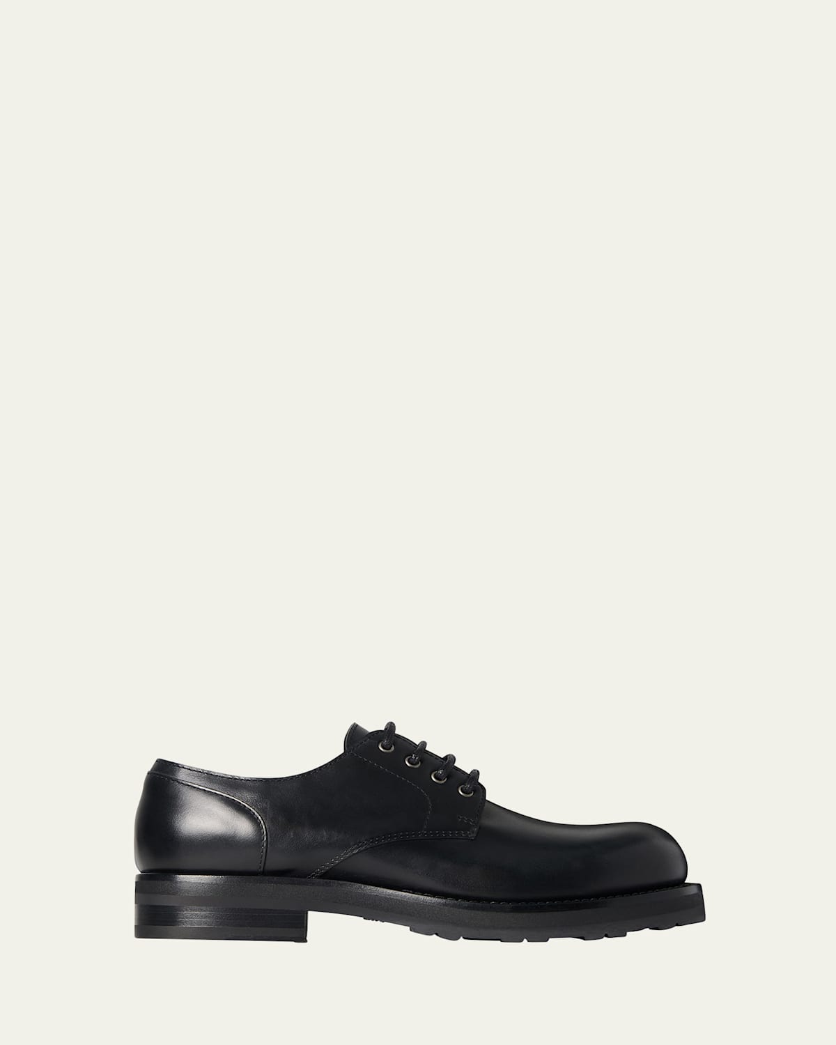 The Row Leather Derby Lug-sole Shoes In Black