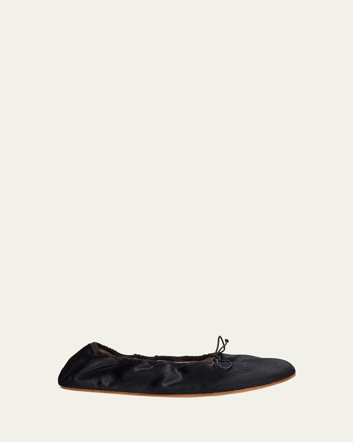 The Row Round-toed Ballet Flats In Black