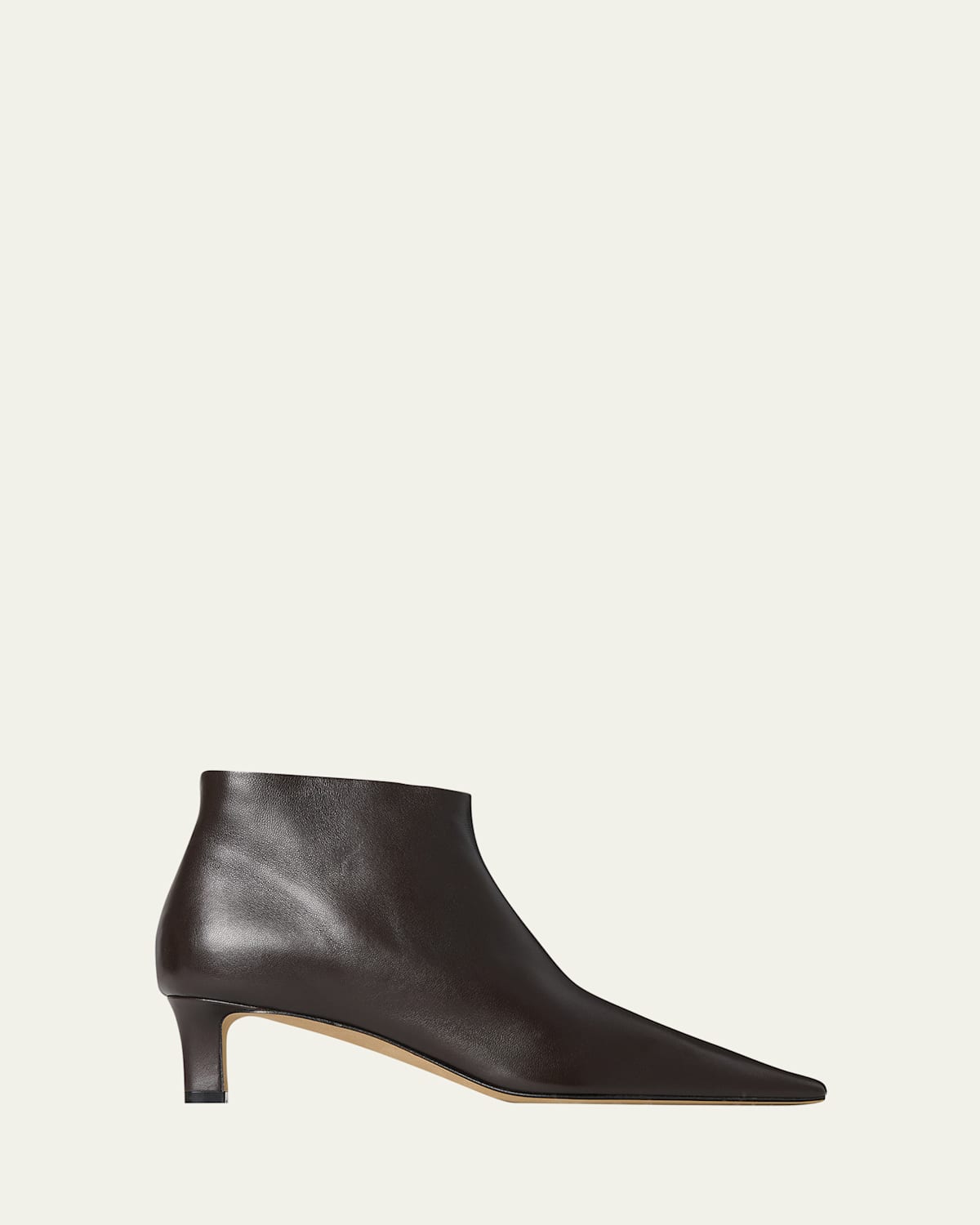 The Row Carla Nappa Leather Booties In Brown